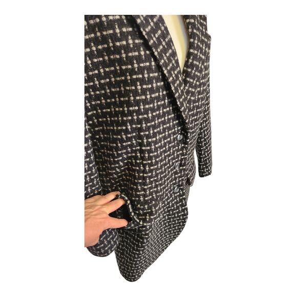 InWear Italian Wool Blend Black White Single Breasted Classic Blazer Size Medium - Picture 4 of 7